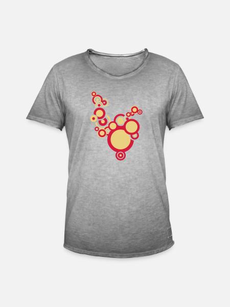 retromuster-2 - Männer Vintage T-Shirt - Vintage Grau
