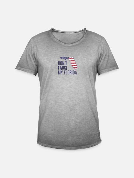 Fauci My Florida nicht - Männer Vintage T-Shirt - Vintage Grau