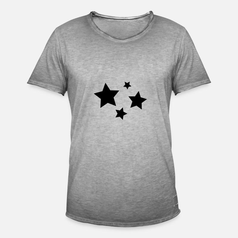 Stern Star Sternchen - Männer Vintage T-Shirt - Vintage Grau