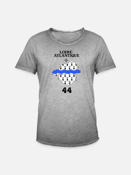 Loire Atlantique 44 - Men's Vintage T-Shirt - vintage grey