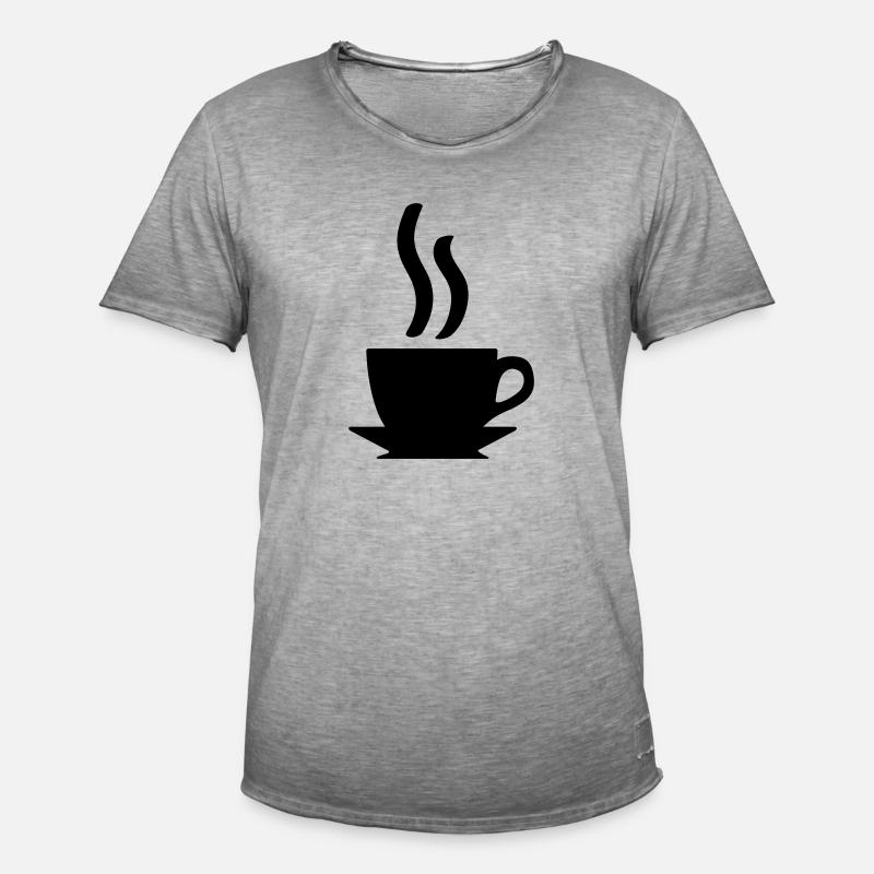 Kaffe oder Tee - Männer Vintage T-Shirt - Vintage Grau