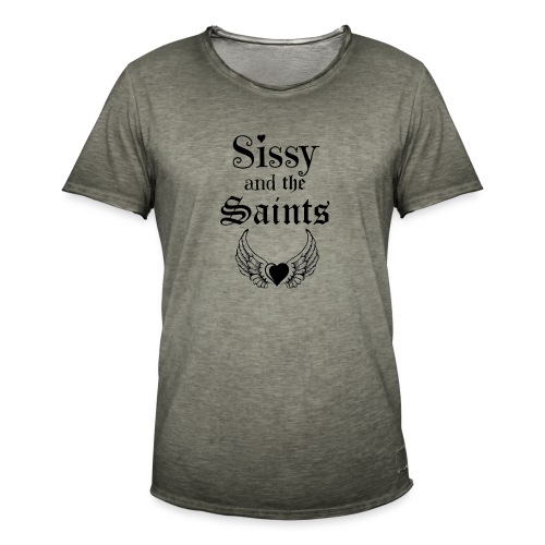 Sissy & the Saints zwarte letters - Mannen Vintage T-shirt