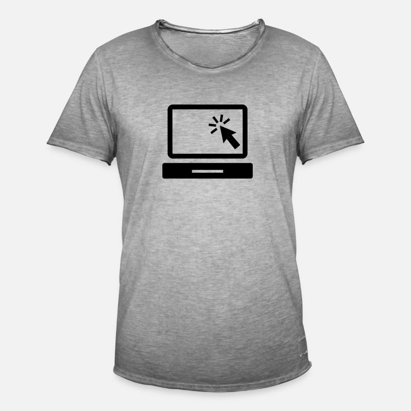 Computer - Männer Vintage T-Shirt - Vintage Grau