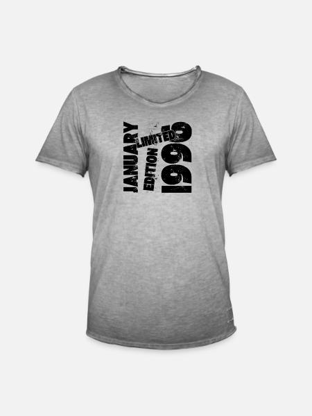 JANVIER 1996 LIMITED EDITION - T-shirt vintage Homme - vintage gris