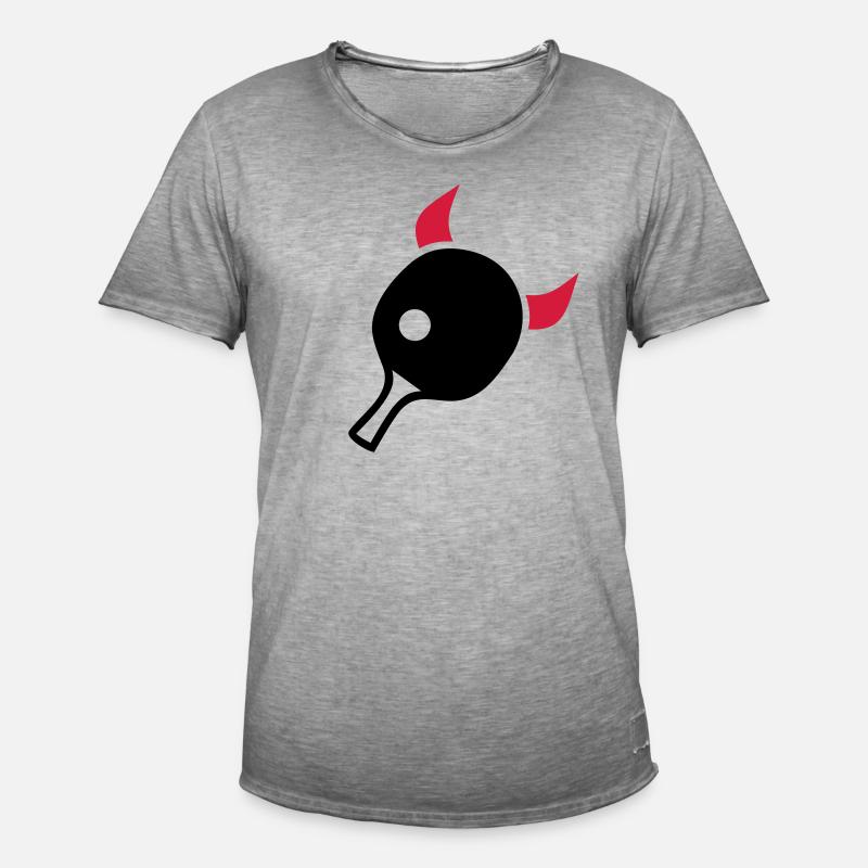 tennis de table - T-shirt vintage Homme - vintage gris