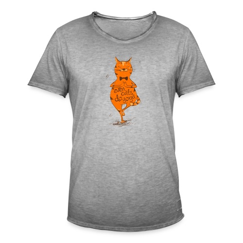 yoga cat - Männer Vintage T-Shirt