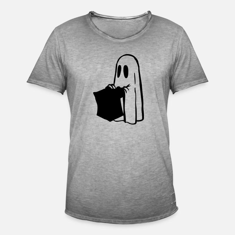 Halloween - Männer Vintage T-Shirt - Vintage Grau