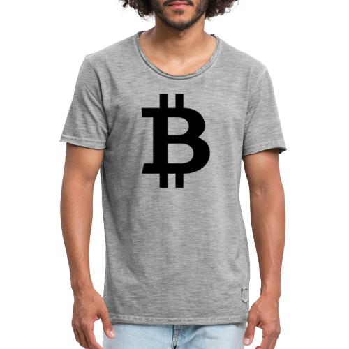 Bitcoin black - Vintage-T-shirt herr