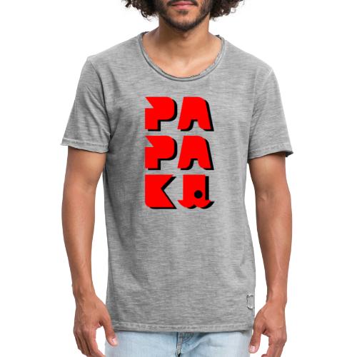 PAPPA KÅ (sort) - Vintage-T-skjorte for menn