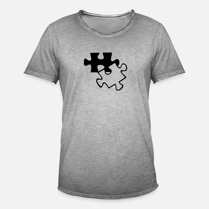 Wrong Part einfarbig - Männer Vintage T-Shirt - Vintage Grau