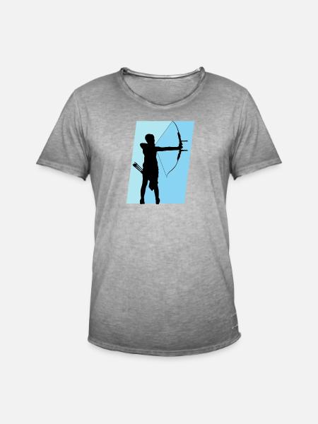 Bogen Schießsport Bogen - Männer Vintage T-Shirt - Vintage Grau