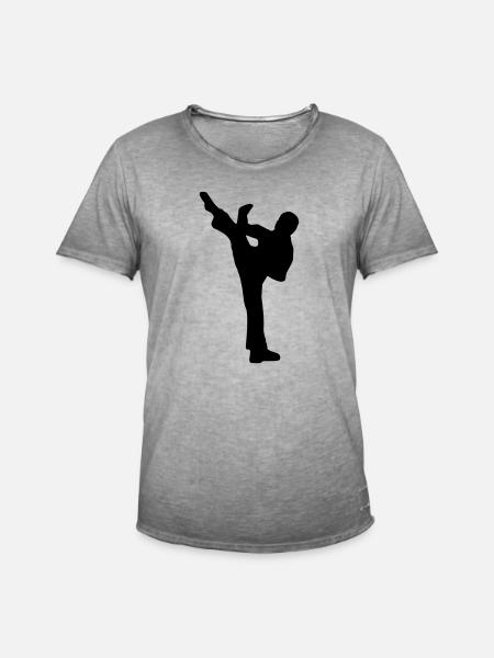 Karate - Kick - Boxing - Men's Vintage T-Shirt - vintage grey