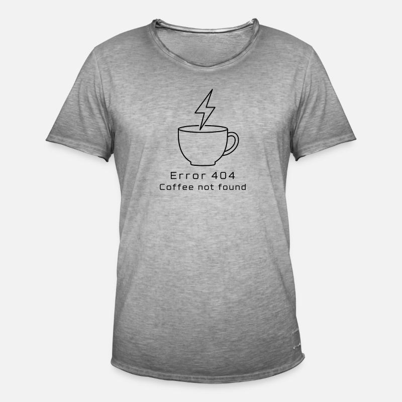 Error 404: Coffee not found - Men's Vintage T-Shirt - vintage grey