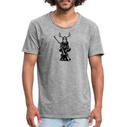 Leshy Black/Grey - Men's Vintage T-Shirt