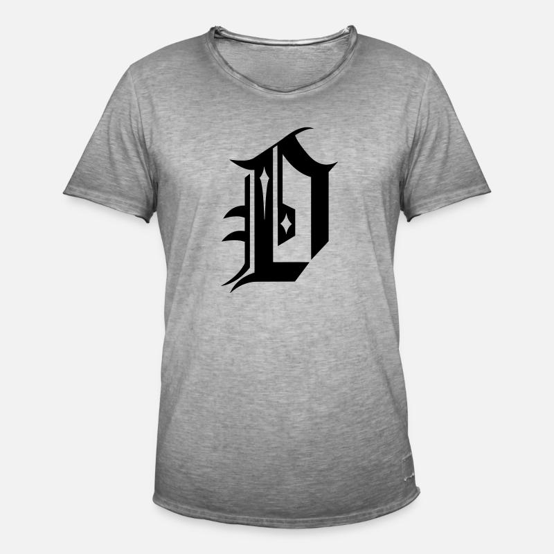 D - Männer Vintage T-Shirt - Vintage Grau