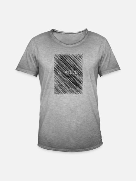 Whatever in lines - Männer Vintage T-Shirt - Vintage Grau
