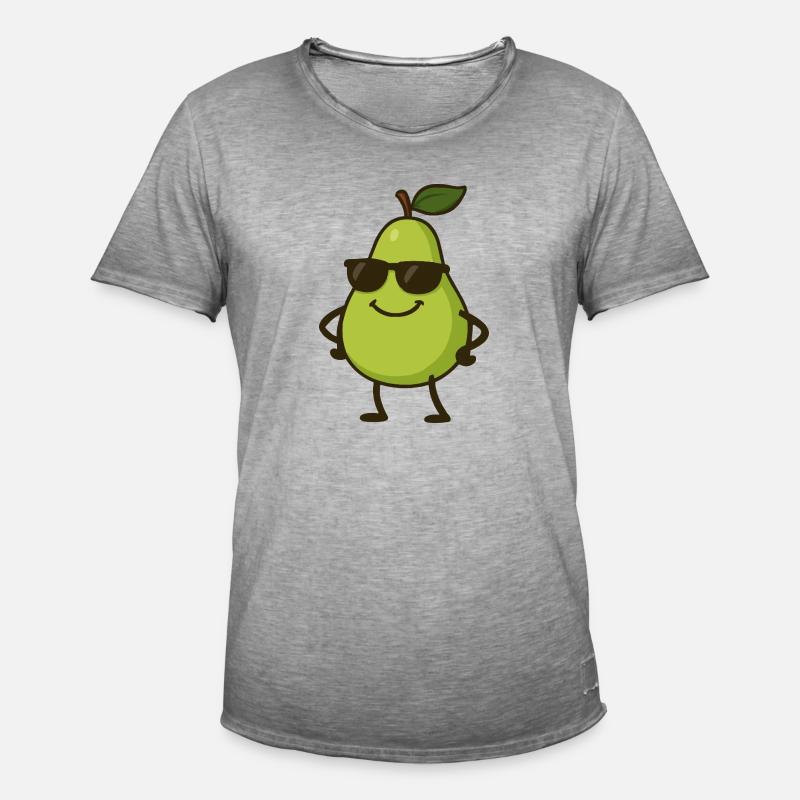 Pear Comic Cool - Men's Vintage T-Shirt - vintage grey