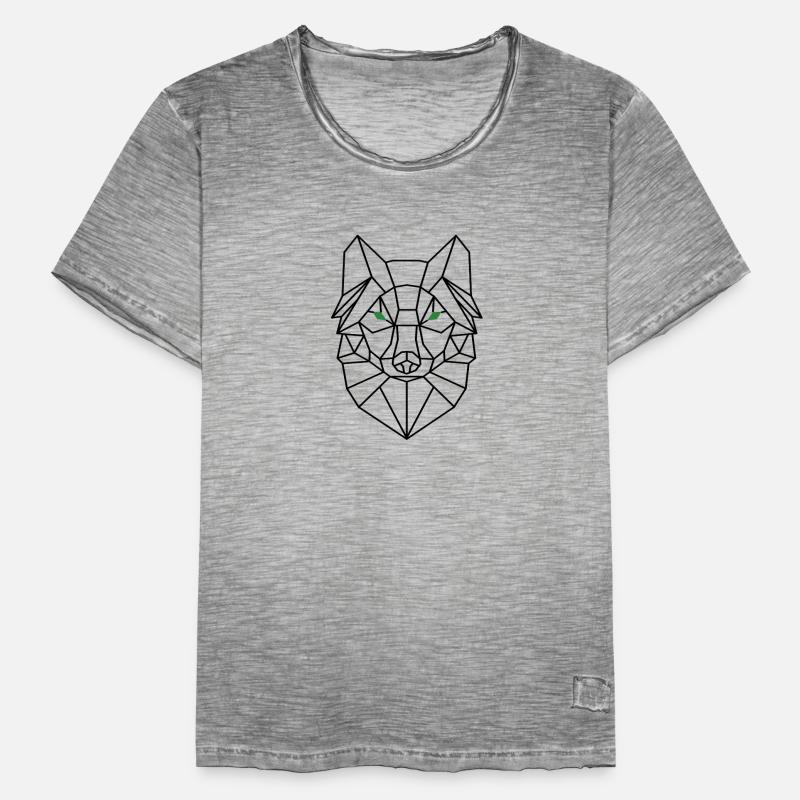 Polygon Wolf Männer Vintage T-Shirt