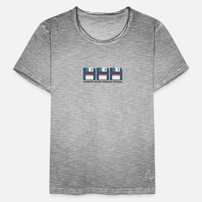 Code de bit T-shirt vintage Homme