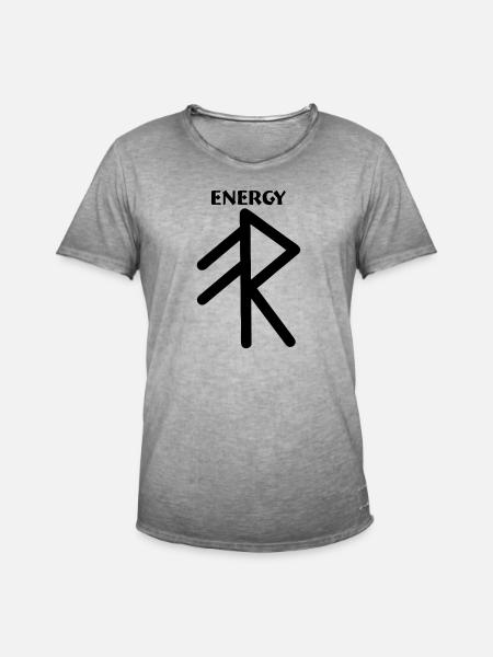 Runensymbol Wikinger-Energie - Männer Vintage T-Shirt - Vintage Grau