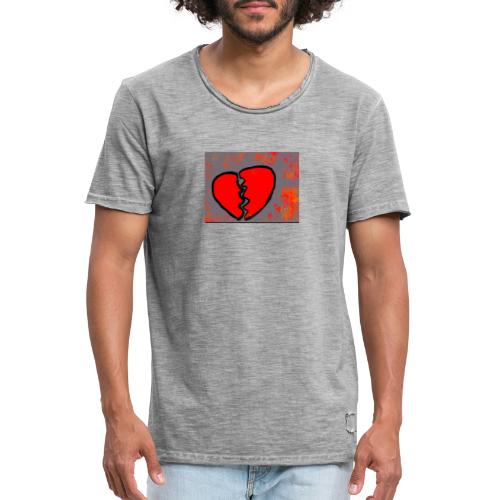 Corazón roto - Camiseta vintage hombre
