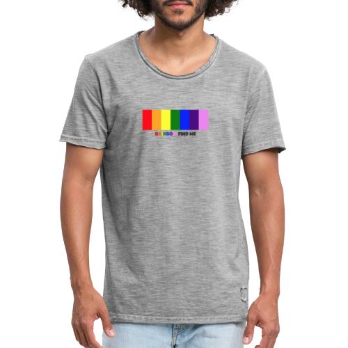 Rainbow Find Me - Colour Strip - Men's Vintage T-Shirt