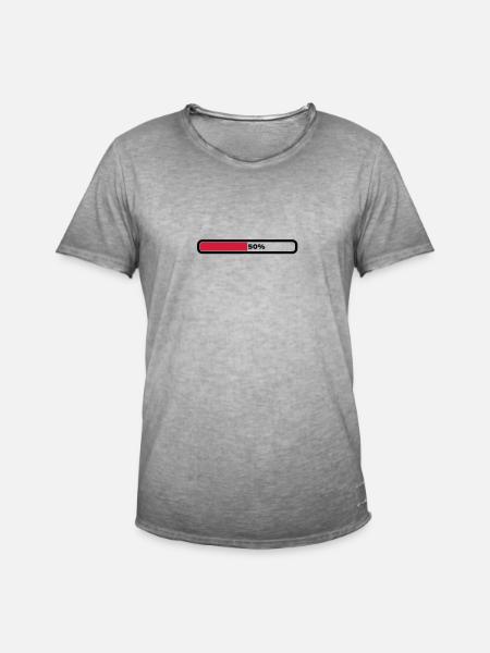 50% Loading - Männer Vintage T-Shirt - Vintage Grau