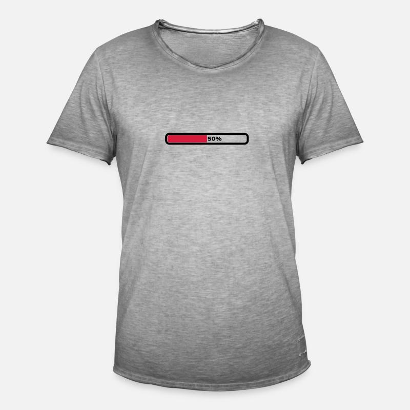 50% Loading - Männer Vintage T-Shirt - Vintage Grau