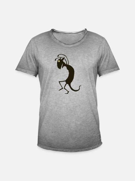 schleichendes Monster - Männer Vintage T-Shirt - Vintage Grau