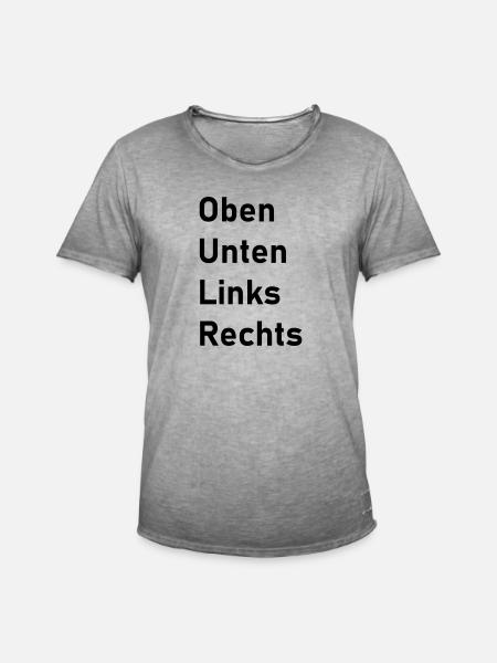 Richtungen - Männer Vintage T-Shirt - Vintage Grau