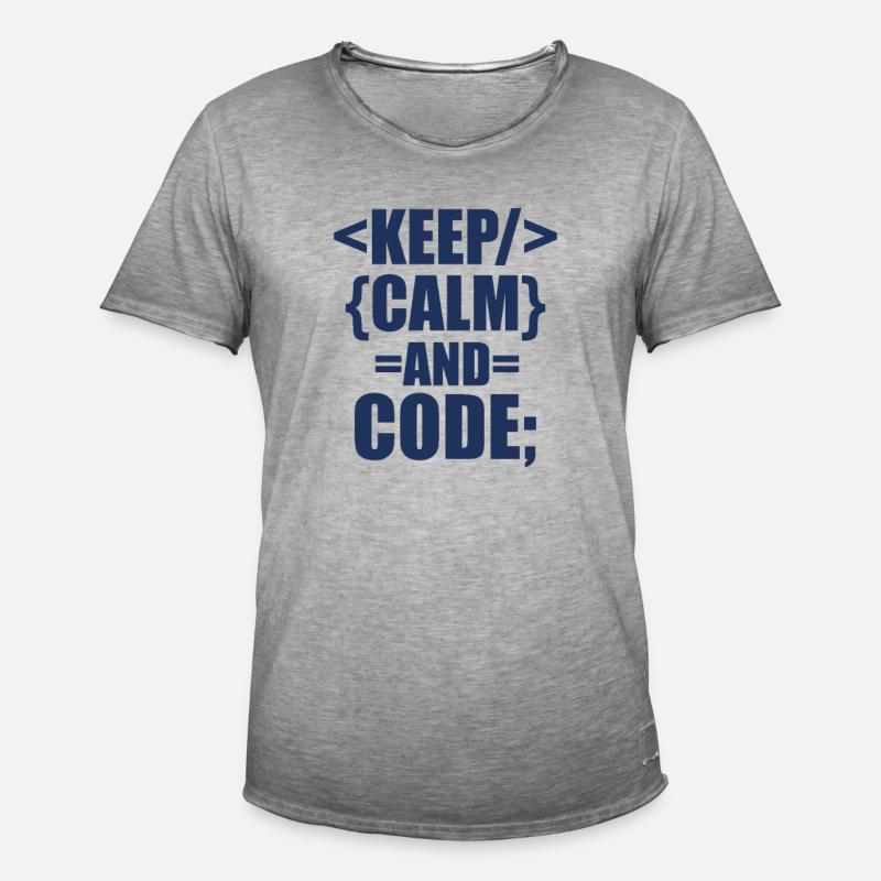 Coding - Men's Vintage T-Shirt - vintage grey