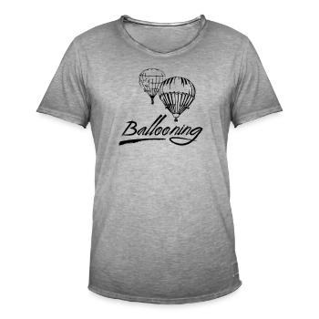 Heißluftballon Pilot - Männer Vintage T-Shirt - Vintage Grau - Vorne