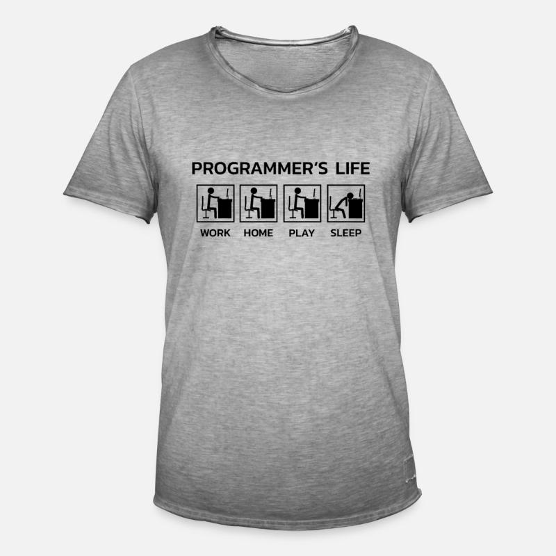 Programmer's Life Programmierer T-Shirt - Männer Vintage T-Shirt - Vintage Grau