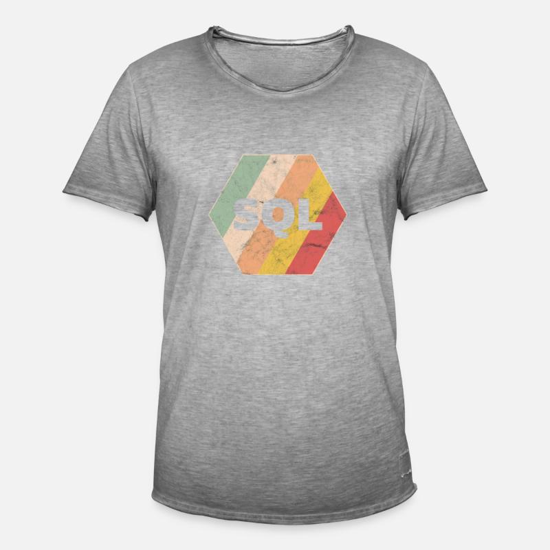 Programmierer Entwickler SQL - Männer Vintage T-Shirt - Vintage Grau