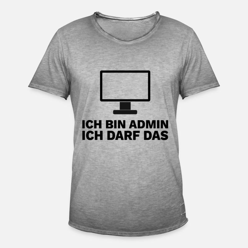 Programmierer Root Administrator - Männer Vintage T-Shirt - Vintage Grau