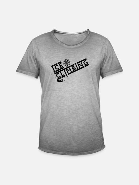 Eisklettern - Männer Vintage T-Shirt - Vintage Grau