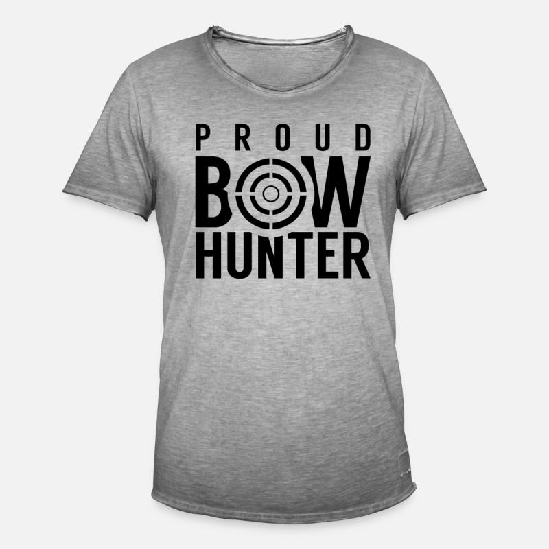 Bogen Bogenjagd Bogenjäger Bogenschießen Pfeil - Männer Vintage T-Shirt - Vintage Grau