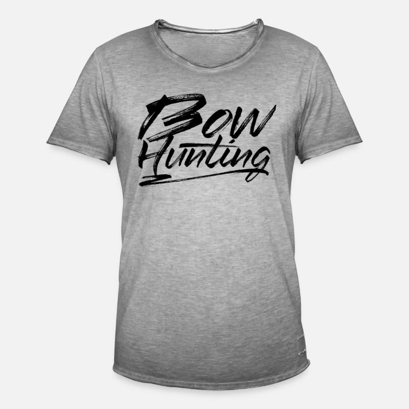 Bogen Bogenjäger Pfeil Bogenschießen Bogenjagd - Männer Vintage T-Shirt - Vintage Grau