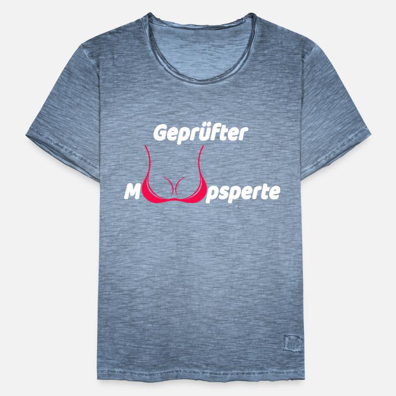 Geprüfter Mopsperte; Brüste Männer Vintage T-Shirt