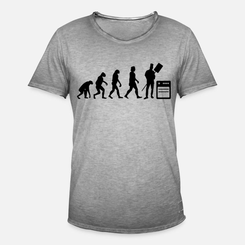Baker Evolution Master Confectioner Baking - Men's Vintage T-Shirt - vintage grey