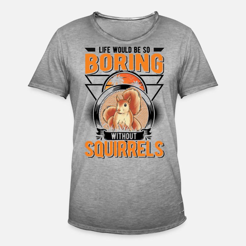 Eichhörnchen Geschenk Squirrel Grauhörnchen - Männer Vintage T-Shirt - Vintage Grau