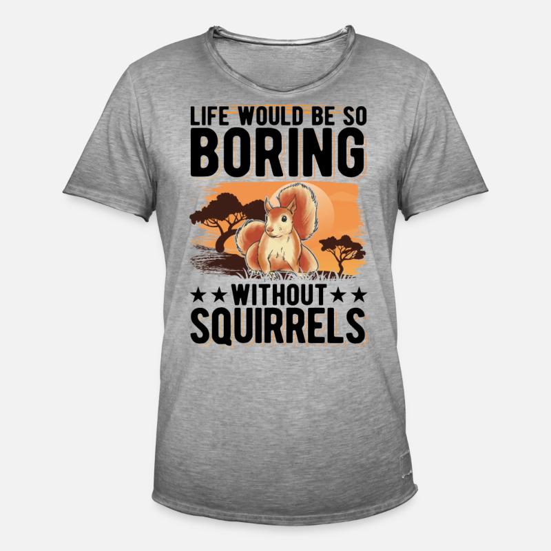 Eichhörnchen Geschenk Squirrel Grauhörnchen - Männer Vintage T-Shirt - Vintage Grau