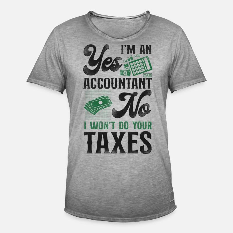 Comptable Comptable Comptable Comptabilité - T-shirt vintage Homme - vintage gris