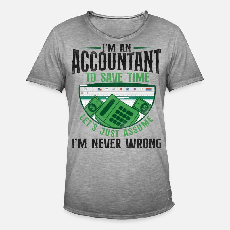 Comptable Comptable Comptable Comptabilité - T-shirt vintage Homme - vintage gris