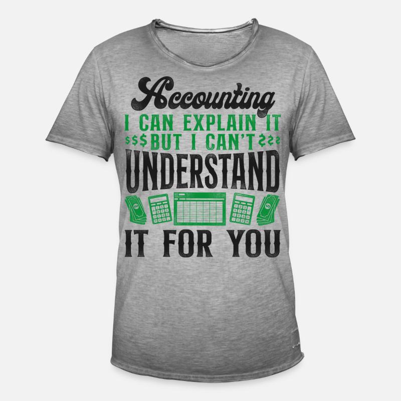 Comptable Comptable Comptable Comptabilité - T-shirt vintage Homme - vintage gris