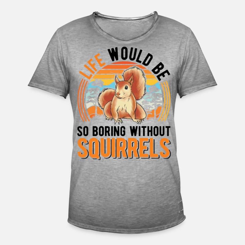 Eichhörnchen Geschenk Squirrel Grauhörnchen - Männer Vintage T-Shirt - Vintage Grau
