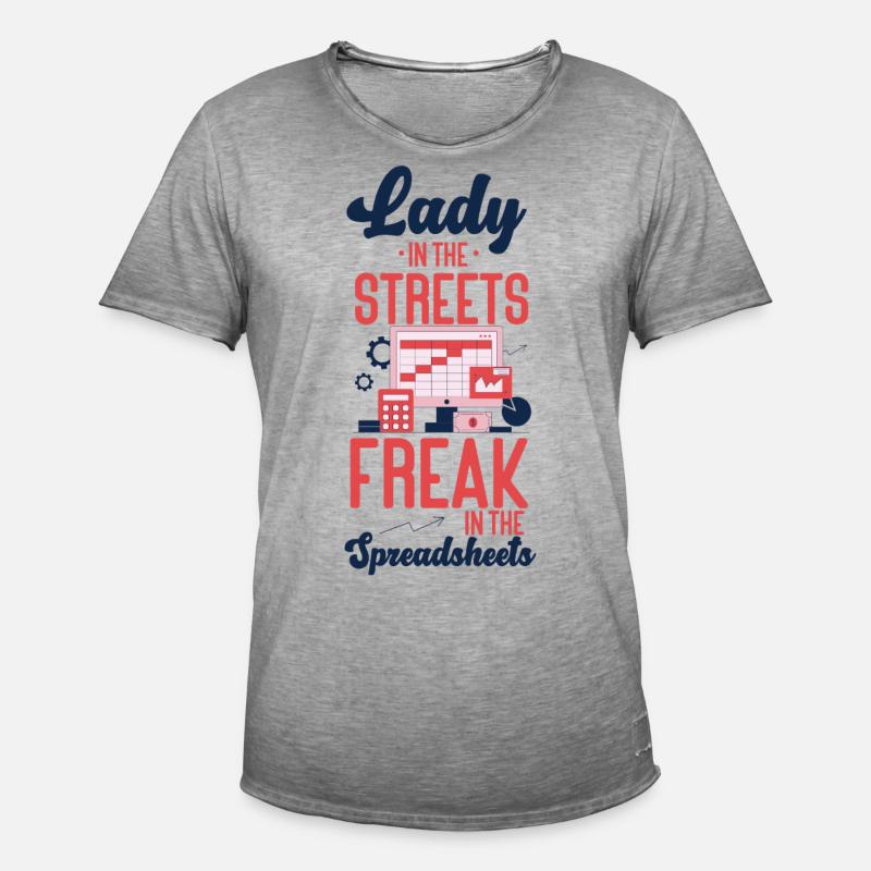 Comptable Comptable Comptable - T-shirt vintage Homme - vintage gris