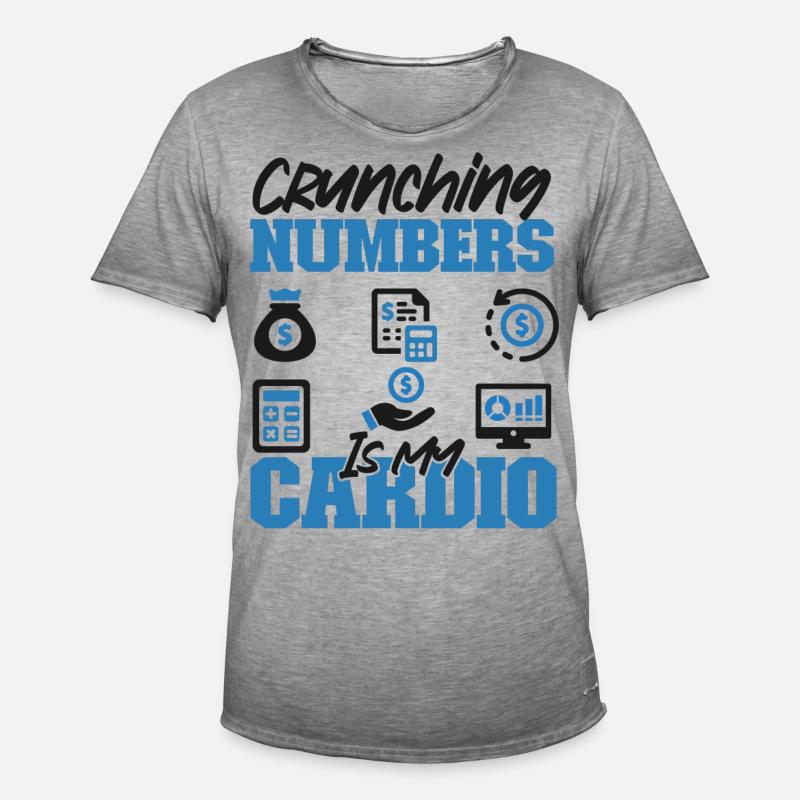 Comptable Comptable Comptable - T-shirt vintage Homme - vintage gris