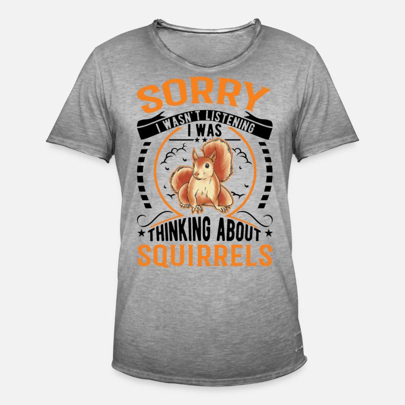Eichhörnchen Geschenk Grauhörnchen Squirrel - Männer Vintage T-Shirt - Vintage Grau