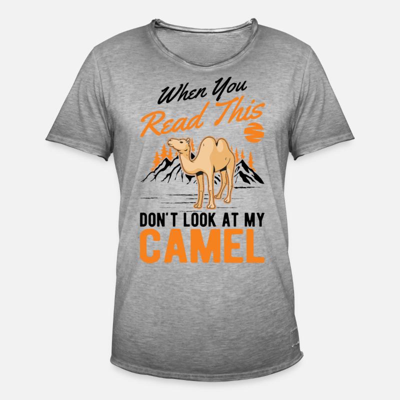 Kamel Geschenk Dromedar Camel Großkamel - Männer Vintage T-Shirt - Vintage Grau